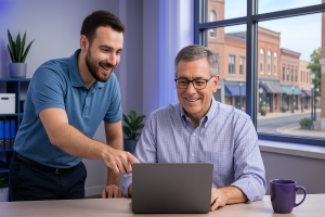 IT technician in Mooresville, NC supporting a local business with managed services